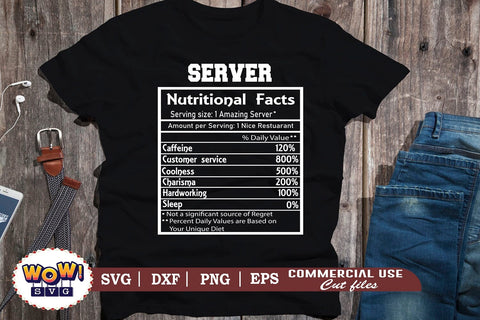 Server nutritional facts svg dxf png, Bartender nutritional facts svg, Bartender svg files for cricut, Funny Bartender svg, Bartender life, Bartender gift, Server svg, files for cricut SVG Wowsvgstudio 