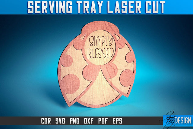 Serving Tray Laser Cut SVG | Serving Tray Laser Cut SVG Design | CNC Files SVG Fly Design 