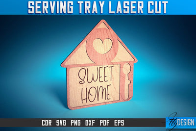 Serving Tray Laser Cut SVG | Serving Tray Laser Cut SVG Design | CNC Files SVG Fly Design 
