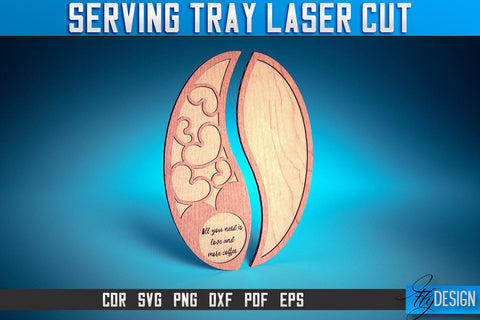 Serving Tray Laser Cut SVG | Serving Tray Laser Cut SVG Design | CNC Files SVG Fly Design 