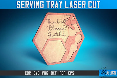 Serving Tray Laser Cut SVG | Serving Tray Laser Cut SVG Design | CNC Files SVG Fly Design 