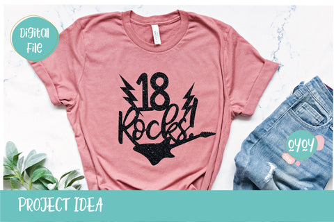 Set of 10 Age Rocks Cake Toppers SVG | Birthday SVG files SVG OyoyStudioDigitals 