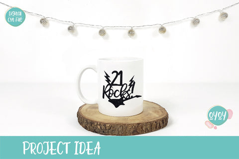 Set of 10 Age Rocks Cake Toppers SVG | Birthday SVG files SVG OyoyStudioDigitals 