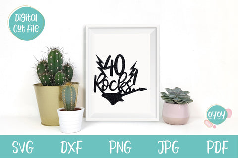 Set of 10 Age Rocks Cake Toppers SVG | Birthday SVG files SVG OyoyStudioDigitals 