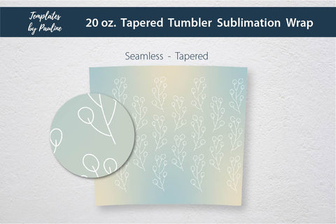 Set of 2 Cute Fall Leaves Sublimation Tumbler Wraps PNG Sublimation Templates by Pauline 