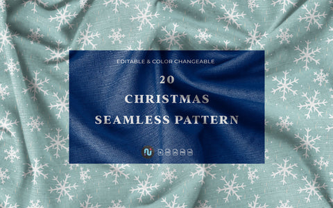 Set of 20 merry Christmas patterns seamless collection. SVG naemmiah021 