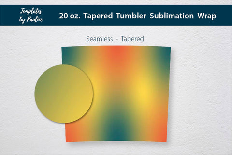 Set of 3 Yellow Green Glitter Seamless Sublimation Wraps, 20 oz Skinny Tumbler Sublimation Templates by Pauline 