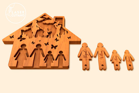 Set of 6 Home Key Holder Laser Cut Files, SVG, Keychain, Multilayer Laser Cut Files, Mandala, Round Sign SVG, 3D Designs, Mini Design Bundles SVG LaserCutano 