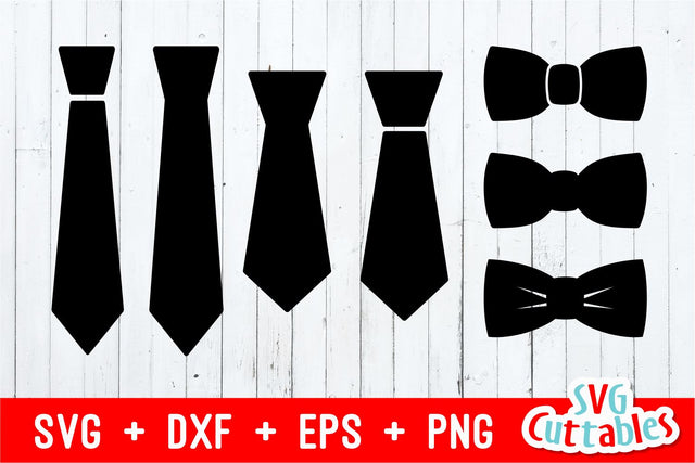 Set of 7 Ties SVG Svg Cuttables 