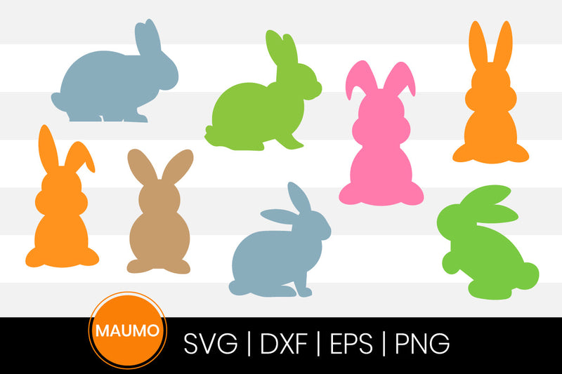 Set of easter bunnies SVG Maumo Designs 