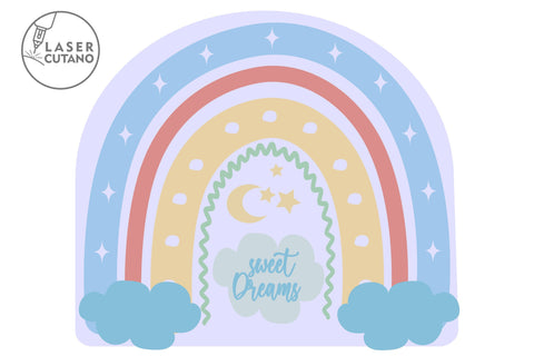 SET of RAINBOWS Multilayer Laser Cut Files, Mandala, Round SVG, 3D Designs, Mini Design Bundles SVG LaserCutano 