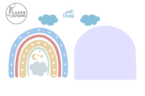 SET of RAINBOWS Multilayer Laser Cut Files, Mandala, Round SVG, 3D Designs, Mini Design Bundles SVG LaserCutano 