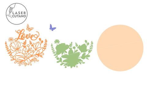 Set of Signs Multilayer Laser Cut Files, Mandala, Round Sign SVG, 3D Designs, Mini Design Bundles SVG LaserCutano 