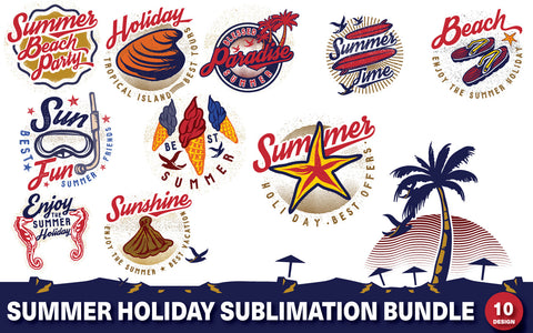 Set of vintage summer badges labels, emblems, and logo collection SVG naemmiah021 