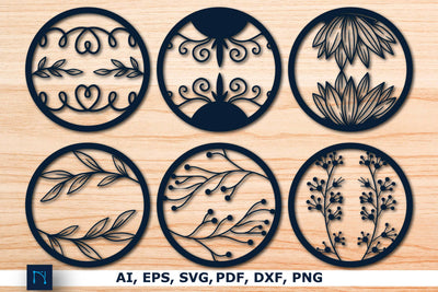 Set round template for cutting SVG SVG MD JOYNAL ABDIN 