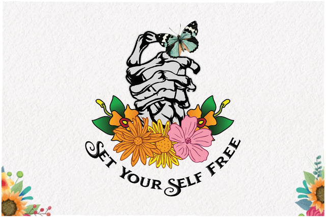 Set Your Self Free Skeleton Sublimation Sublimation Jagonath Roy 