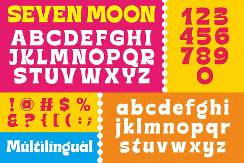 Seven Moon - Retro Display Font Font Four Lines Std. 