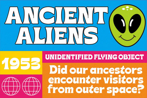 Seven Moon - Retro Display Font Font Four Lines Std. 