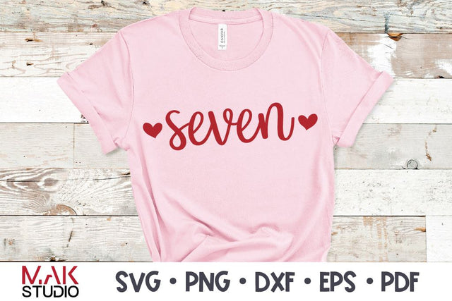 Seven svg, Seventh birthday svg, Seven birthday svg, Girl birthday svg, Birthday girl svg, Seven years svg, 7th birthday svg, Birthday svg SVG MAKStudion 