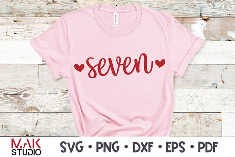 Seven svg, Seventh birthday svg, Seven birthday svg, Girl birthday svg, Birthday girl svg, Seven years svg, 7th birthday svg, Birthday svg SVG MAKStudion 