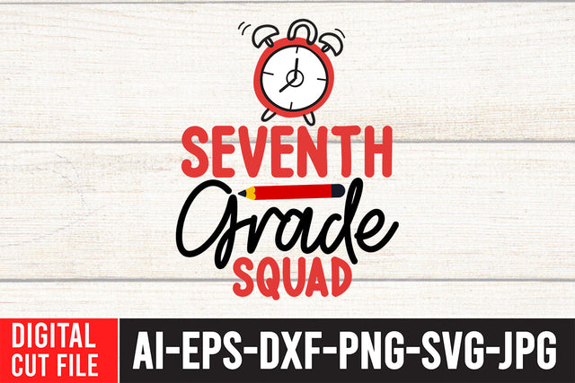 Seventh Grade Squad SVG Cut File SVG BlackCatsMedia 