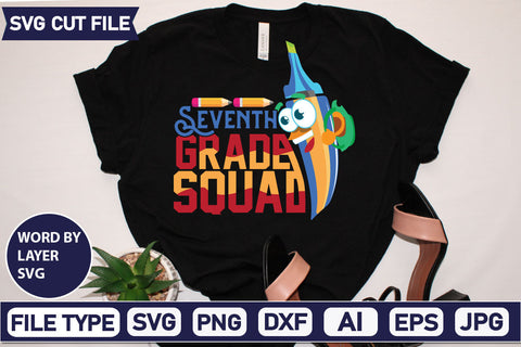 Seventh Grade Squad SVG Cut File SVG DesignPlante 503 