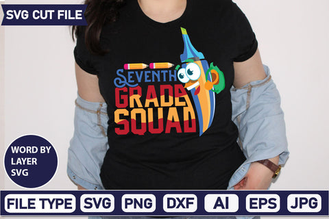Seventh Grade Squad SVG Cut File SVG DesignPlante 503 