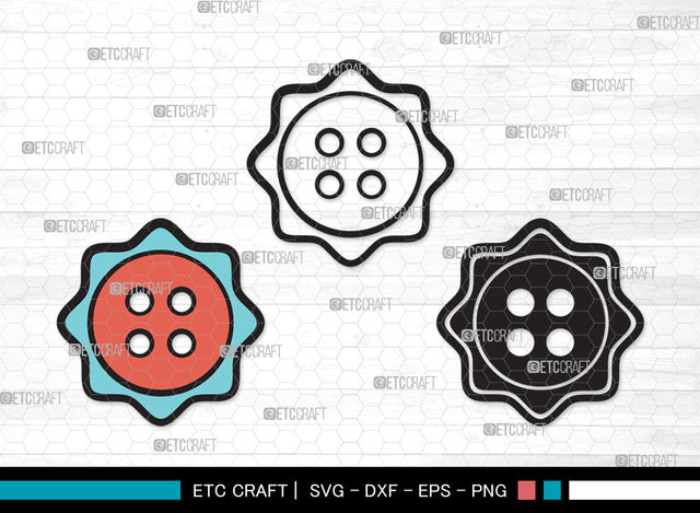 Sewing Button Clipart SVG, Button Svg, Craft Button Svg, Tailor Svg, Seamstress Svg, Sewing Svg, Sewing Button Clipart SVG ETC Craft 