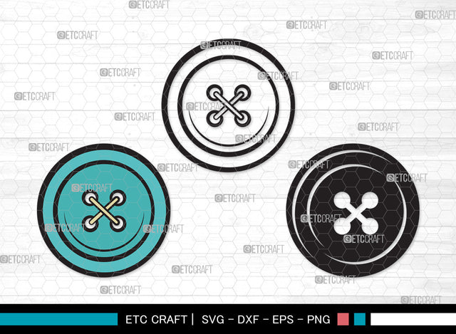Sewing Button Clipart SVG, Button Svg, Craft Button Svg, Tailor Svg, Seamstress Svg, Sewing Svg, Sewing Button Clipart SVG ETC Craft 