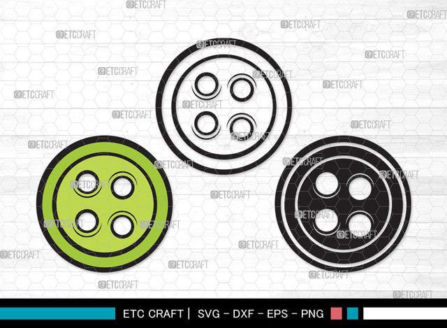 Sewing Button Clipart SVG, Button Svg, Craft Button Svg, Tailor Svg, Seamstress Svg, Sewing Svg, Sewing Button Clipart SVG ETC Craft 