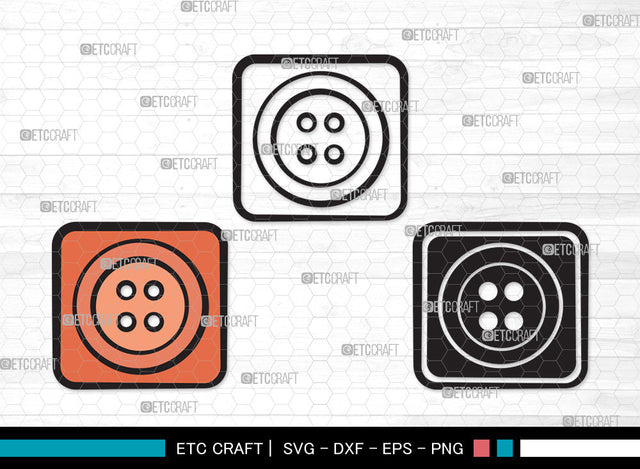 Sewing Button Clipart SVG, Button Svg, Craft Button Svg, Tailor Svg, Seamstress Svg, Sewing Svg, Sewing Button Clipart SVG ETC Craft 