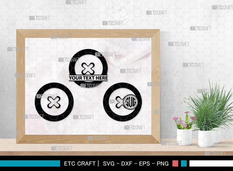 Sewing Button Monogram, Sewing Button Silhouette, Sewing Button Svg, Button Svg, Sewing Machine Svg, Tailor Svg, Sewing Button, SB00212 SVG ETC Craft 