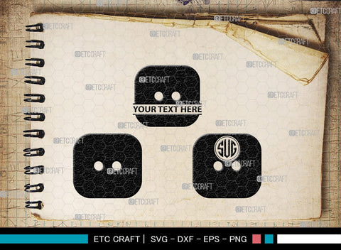 Sewing Button Monogram, Sewing Button Silhouette, Sewing Button Svg, Button Svg, Sewing Machine Svg, Tailor Svg, Sewing Button, SB00212 SVG ETC Craft 