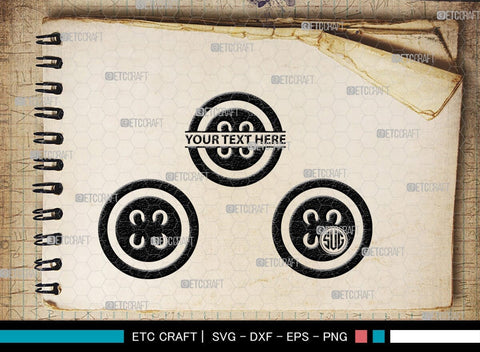 Sewing Button Monogram, Sewing Button Silhouette, Sewing Button Svg, Button Svg, Sewing Machine Svg, Tailor Svg, Sewing Button, SB00212 SVG ETC Craft 