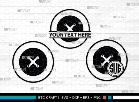 Sewing Button Monogram, Sewing Button Silhouette, Sewing Button Svg, Button Svg, Sewing Machine Svg, Tailor Svg, Sewing Button, SB00212 SVG ETC Craft 