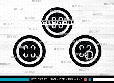 Sewing Button Monogram, Sewing Button Silhouette, Sewing Button Svg, Button Svg, Sewing Machine Svg, Tailor Svg, Sewing Button, SB00212 SVG ETC Craft 