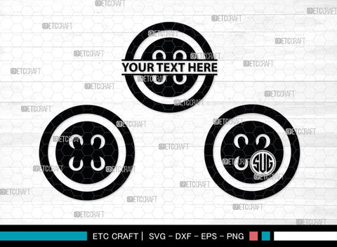 Sewing Button Monogram, Sewing Button Silhouette, Sewing Button Svg, Button Svg, Sewing Machine Svg, Tailor Svg, Sewing Button, SB00212 SVG ETC Craft 