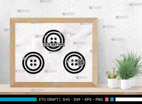 Sewing Button Monogram, Sewing Button Silhouette, Sewing Button Svg, Button Svg, Sewing Machine Svg, Tailor Svg, Sewing Button, SB00212 SVG ETC Craft 