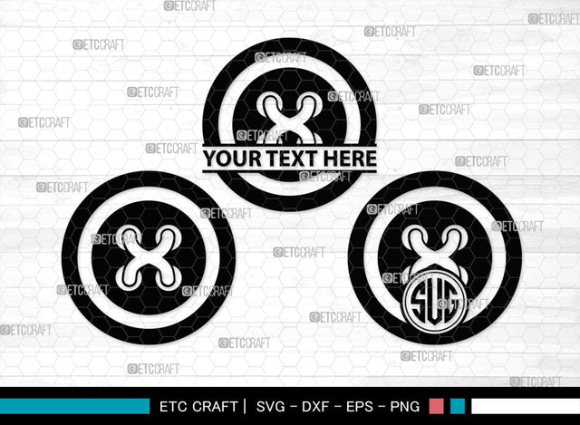 Sewing Button Monogram, Sewing Button Silhouette, Sewing Button Svg, Button Svg, Sewing Machine Svg, Tailor Svg, Sewing Button, SB00212 SVG ETC Craft 