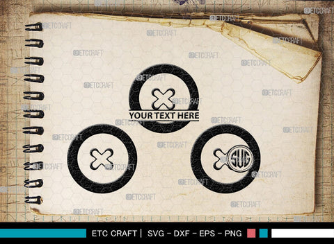 Sewing Button Monogram, Sewing Button Silhouette, Sewing Button Svg, Button Svg, Sewing Machine Svg, Tailor Svg, Sewing Button, SB00212 SVG ETC Craft 