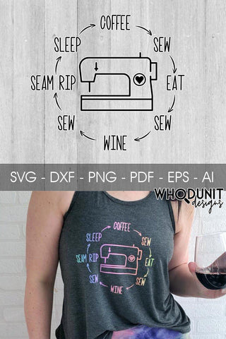 Sewing Cycle SVG | Sewing SVG SVG Whodunit Designs 