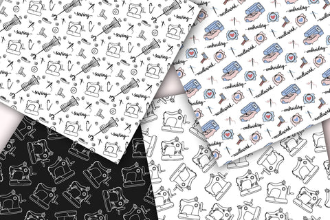 Sewing & Embroidery Digital Papers Pack | JPG Patterns Digital Pattern AnnaViolet_store 