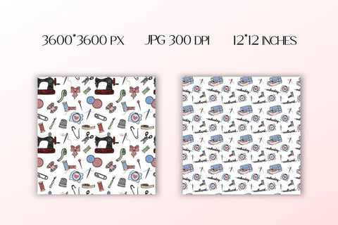 Sewing & Embroidery Digital Papers Pack | JPG Patterns Digital Pattern AnnaViolet_store 