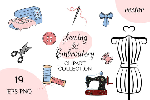 Sewing & Embroidery PNG | Clipart collection Sublimation AnnaViolet_store 