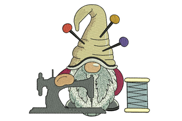 Sewing Gnome Embroidery Design, Sew Machine Embroidery Designs, Knitting Embroidery Design Embroidery/Applique DESIGNS NextEmbroidery 