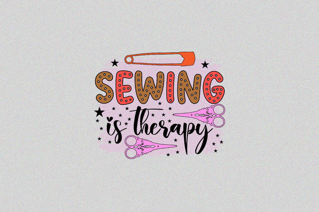 Sewing is Therapy Sublimation SVGArt 