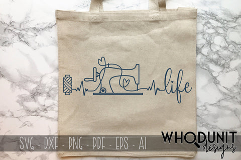 Sewing Life SVG | Sewing Machine SVG SVG Whodunit Designs 