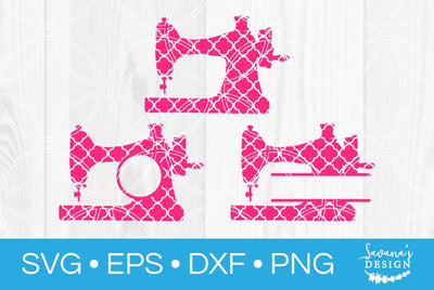 Sewing Machine Monogram Bundle SVG SavanasDesign 