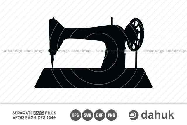 Sewing Machine svg, old sewing machine, Sewing svg, Cut file, for silhouette, svg, eps, dxf, Sewing Machine, clipart, cricut design space SVG dahukdesign 