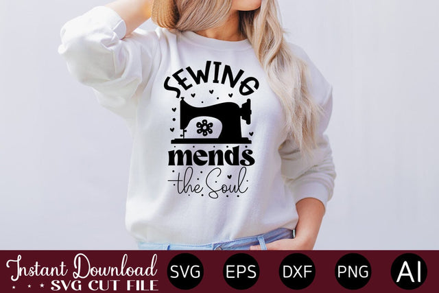 Sewing Mends The Soul svg SVG designmaster24 